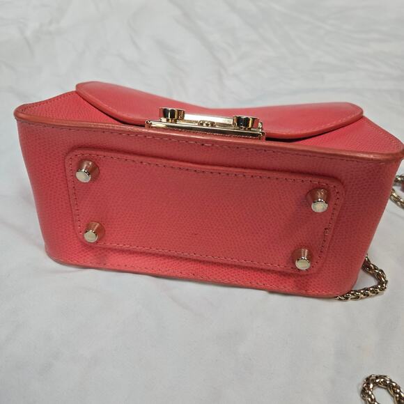 Furla Metropolis Rose Pink Mini Chain Shoulder Clutch Purse Bag - Picture 8 of 16